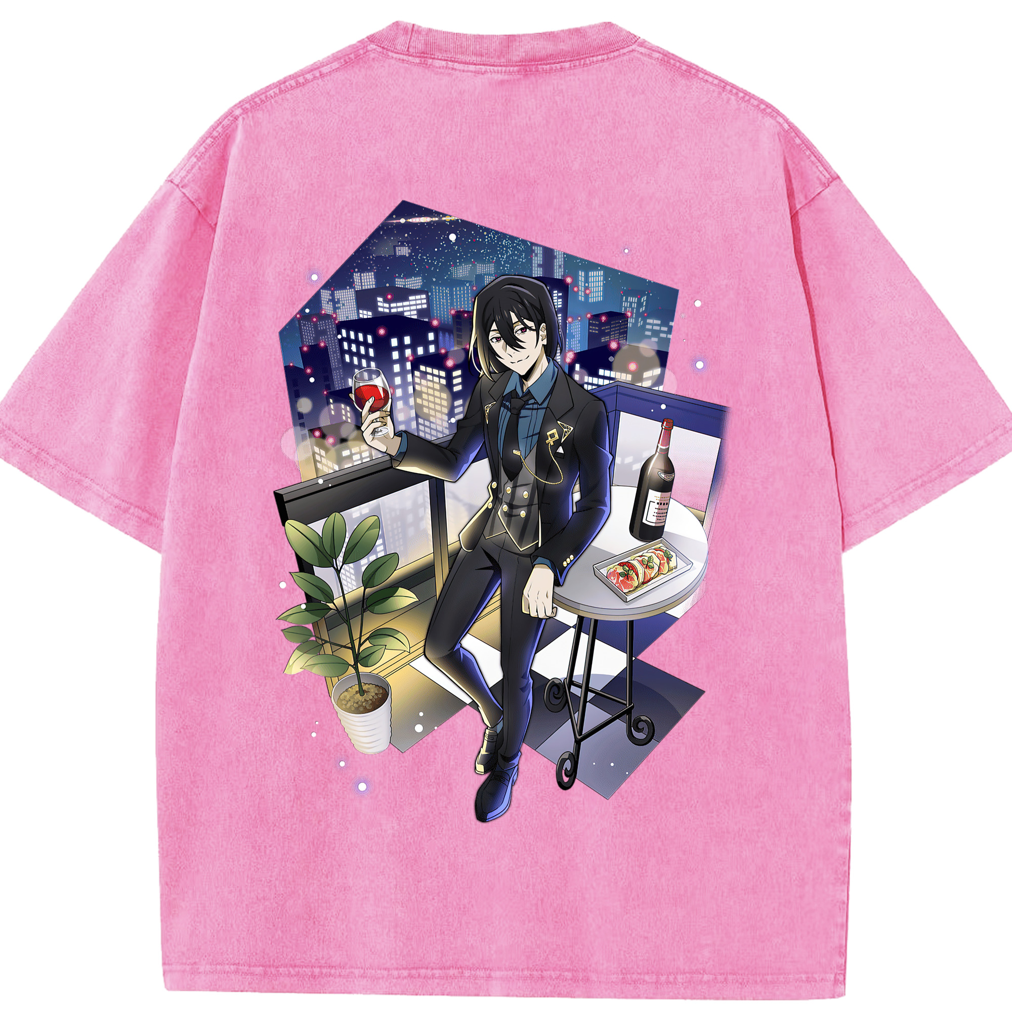 （画像用） 文豪ストレイドッグス Bungo Stray Dogs 綿100% ヴィンテージ風 半袖Tシャツ（背面プリント）